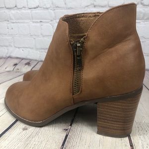TORRID Heeled Zip Side Brown Ankle Booties